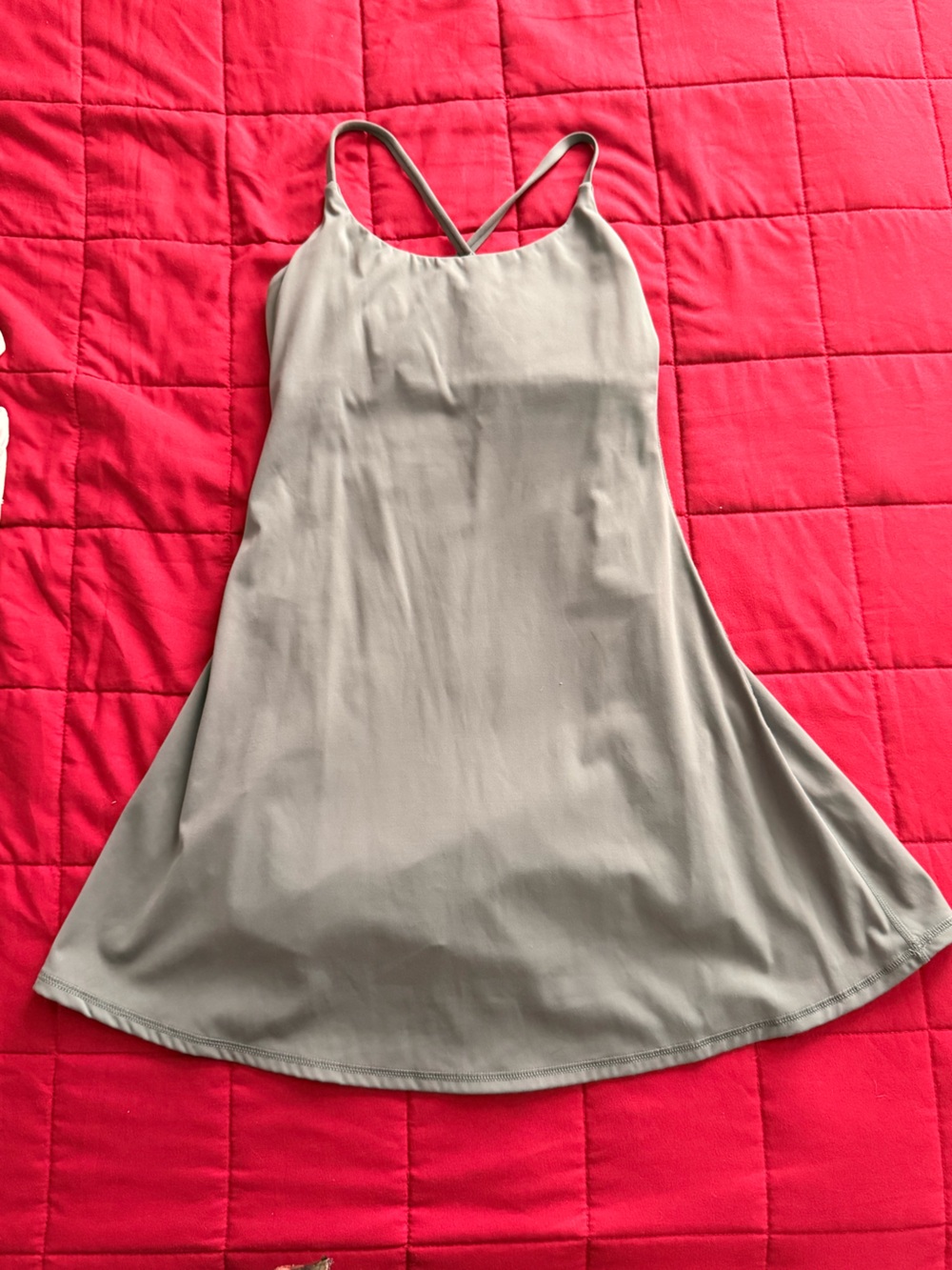 Strappy Mini Dress in Light Gray